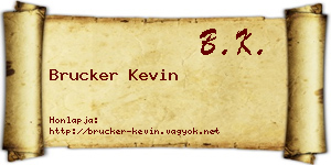 Brucker Kevin névjegykártya